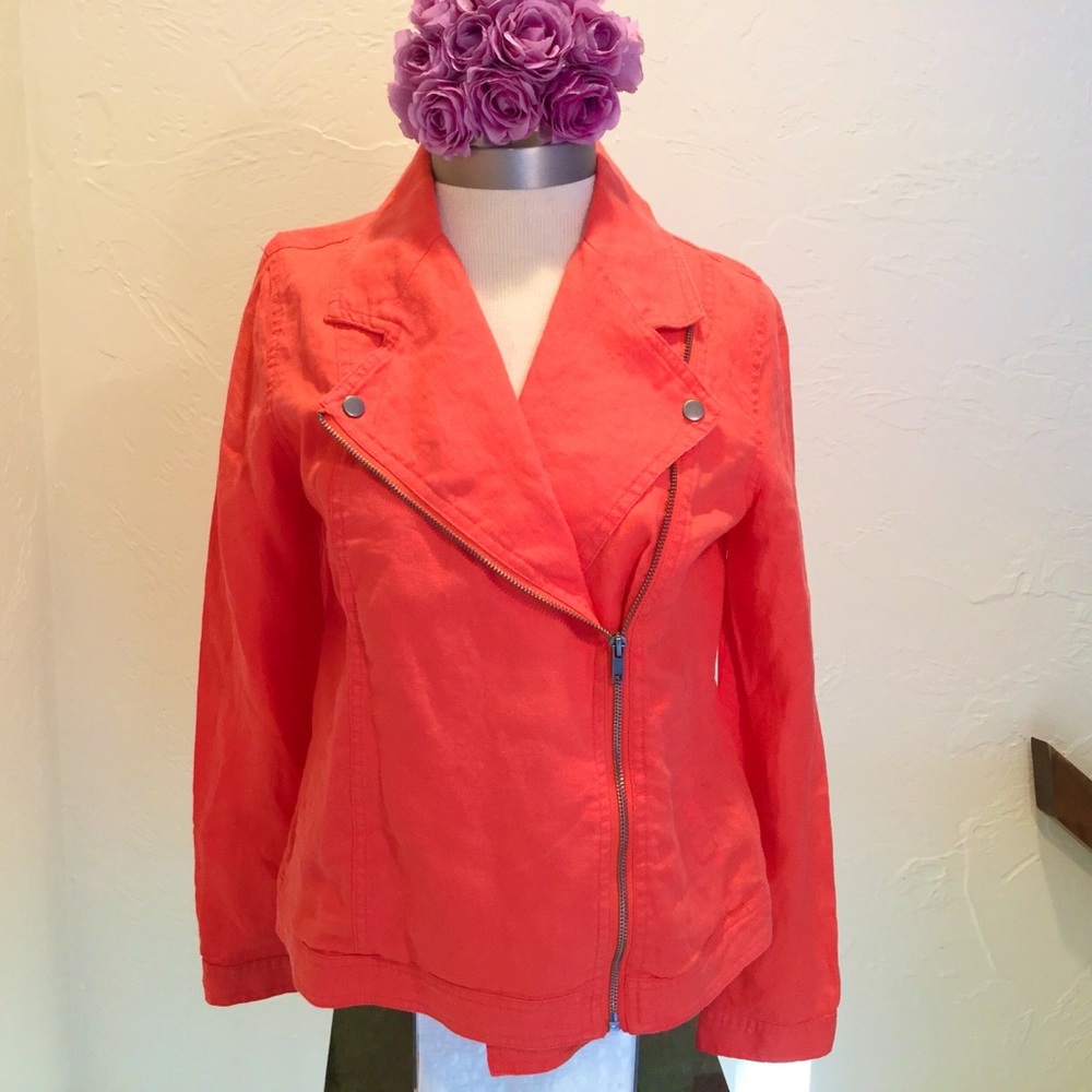Cynthia Rowley Linen biker jacket, Size M